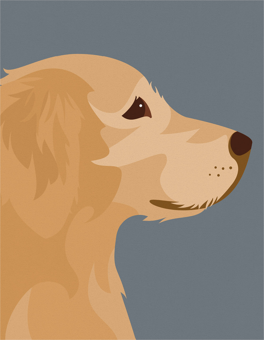 A beautifully designed gift featuring a Golden Retriever, showcasing its friendly expression and golden fur.