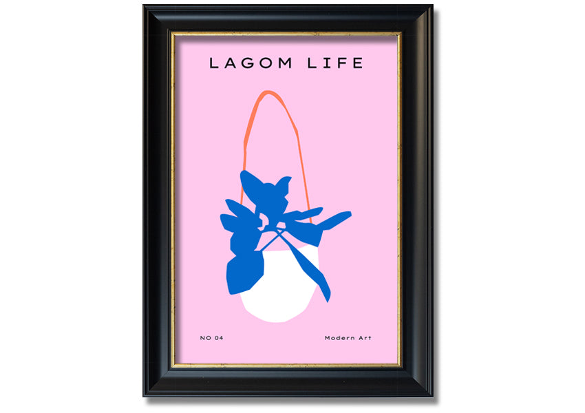 A beautifully framed print of a hanging plant, showcasing vibrant green leaves, available in various frame colors.