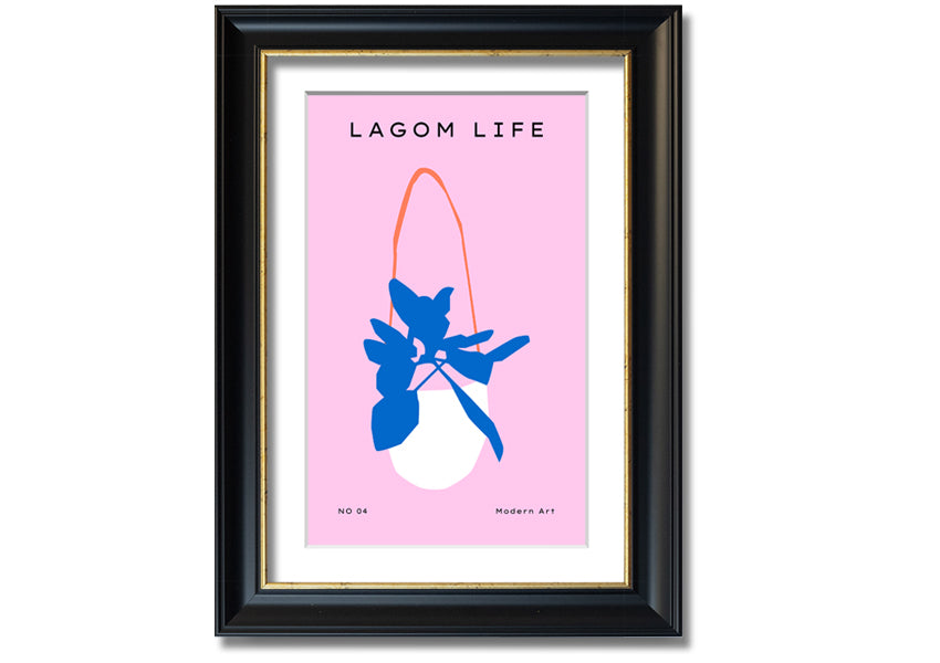 A beautifully framed print of a hanging plant, showcasing vibrant green leaves, available in various frame colors.