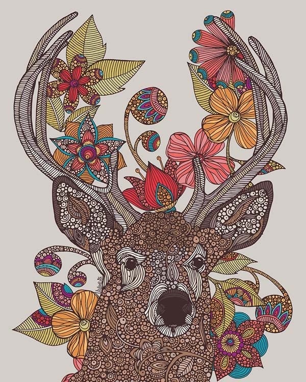 A beautiful artwork titled 'Hello my deer', printed on 8x10 photographic paper, showcasing vibrant colors and intricate details.