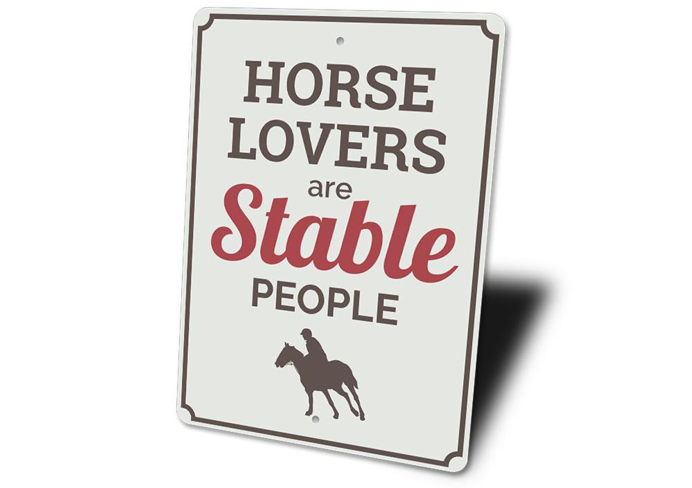 A decorative Horse Phrase Sign made of high-quality aluminum, featuring a rustic design suitable for indoor and outdoor decor.