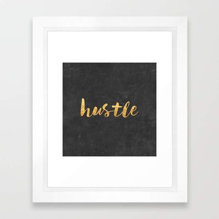 Hustle Vector frame made of solid wood with a contemporary angular profile, showcasing an art print behind shatterproof acrylic.