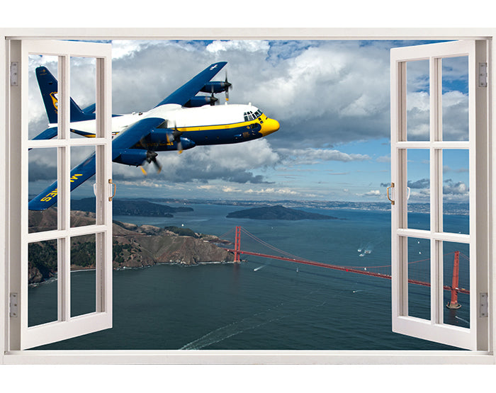 A vibrant 3D window wall decal showcasing a scenic view, perfect for home decor.