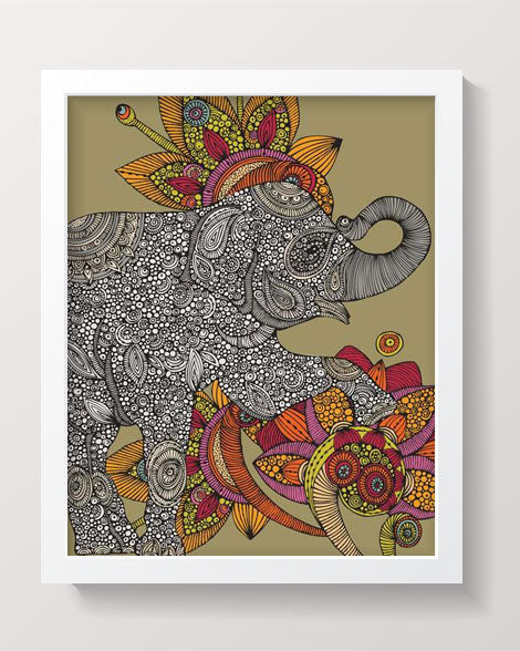 A beautiful artwork of Ivan the elephant printed on 8x10 photographic paper, showcasing vibrant colors and intricate details.