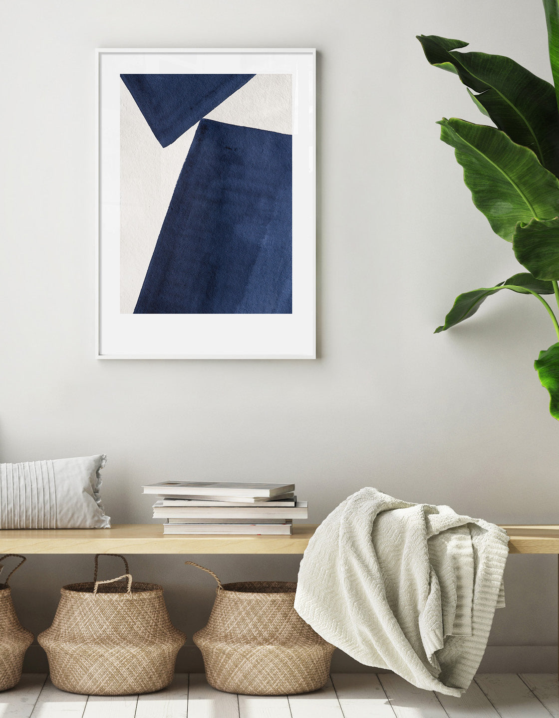 Japandi IV abstract print featuring natural textures and earthy tones, ideal for Scandi or Japanese style interiors.