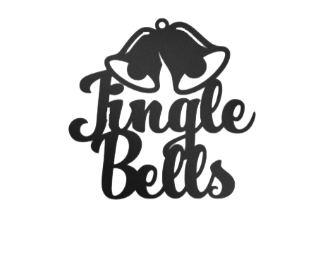 Jingle Bells Metal Wall Art featuring festive design, crafted from high-quality steel, perfect for Christmas decoration.