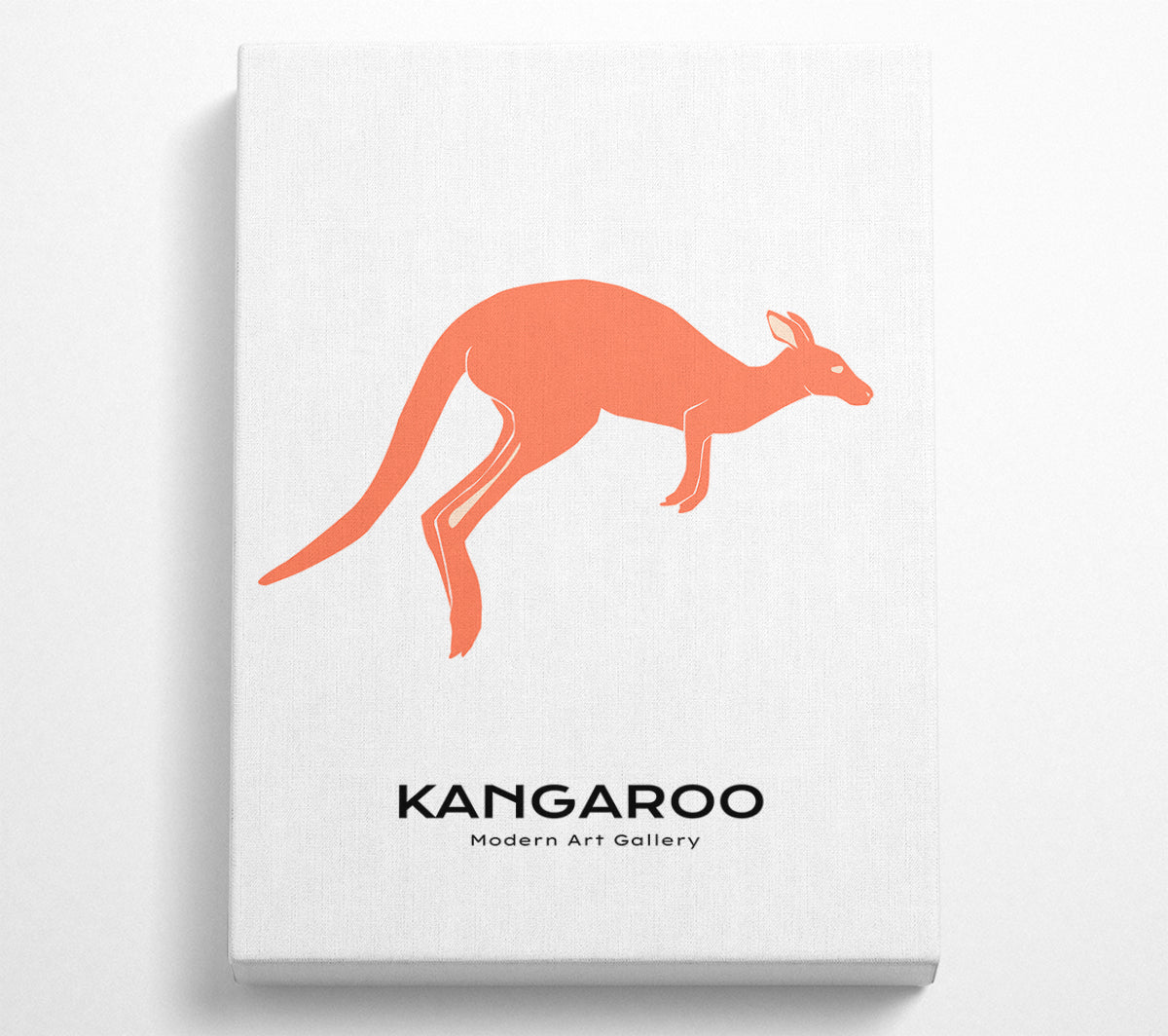 Vibrant kangaroo artwork printed on coated polyester canvas, mounted on a 44mm box frame, ready to hang.