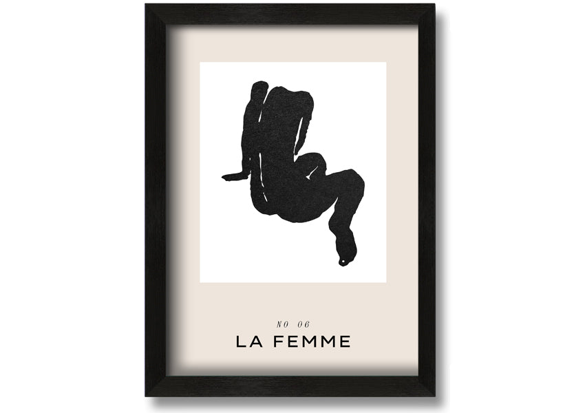 La Femme Body framed print showcasing elegant design in multiple frame colours, ready to hang.