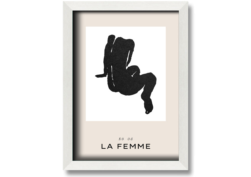 La Femme Body framed print showcasing elegant design in multiple frame colours, ready to hang.