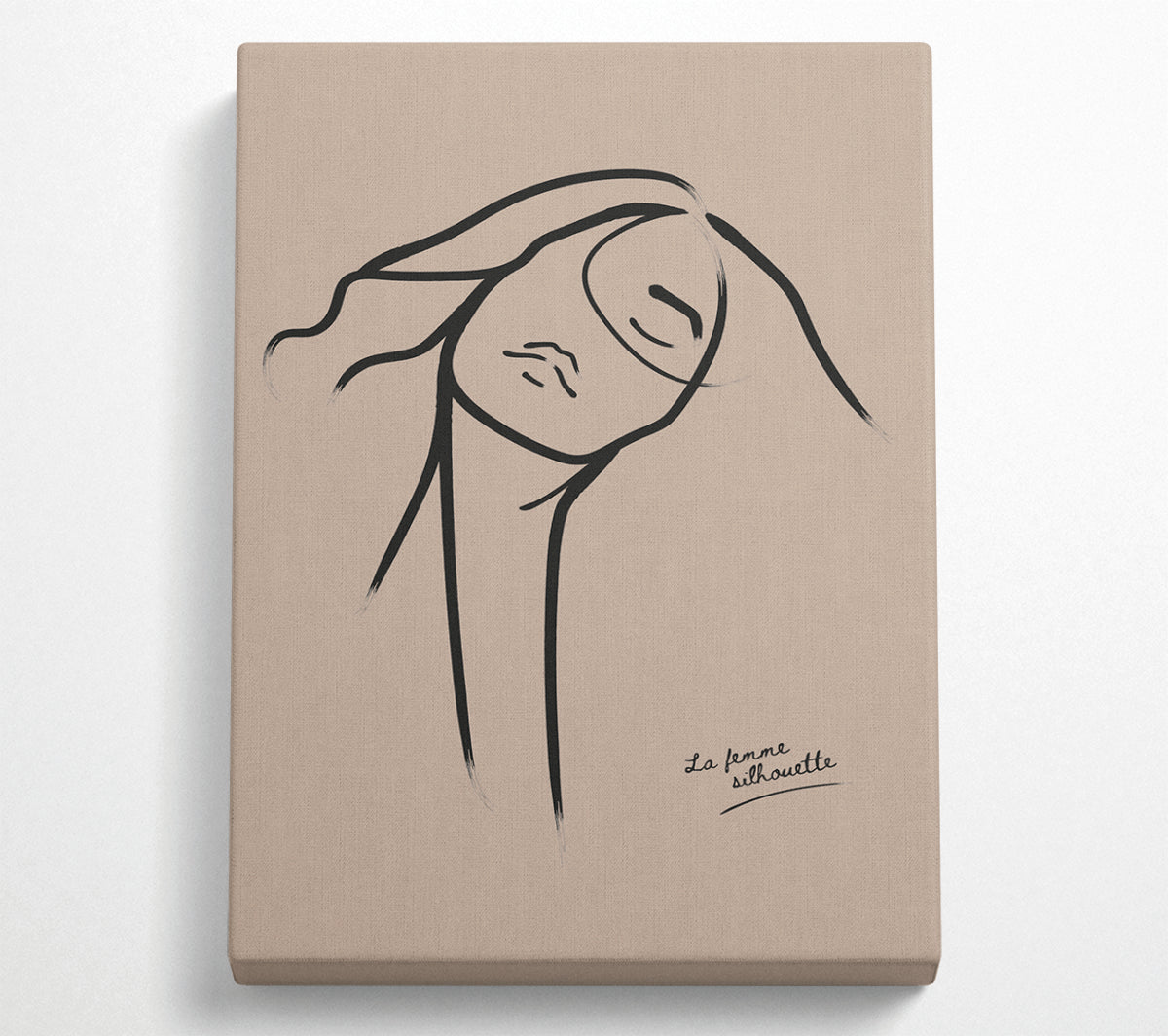 La Femme Lines artwork printed on coated polyester canvas, mounted on a 44mm box frame, showcasing modern artistic design.