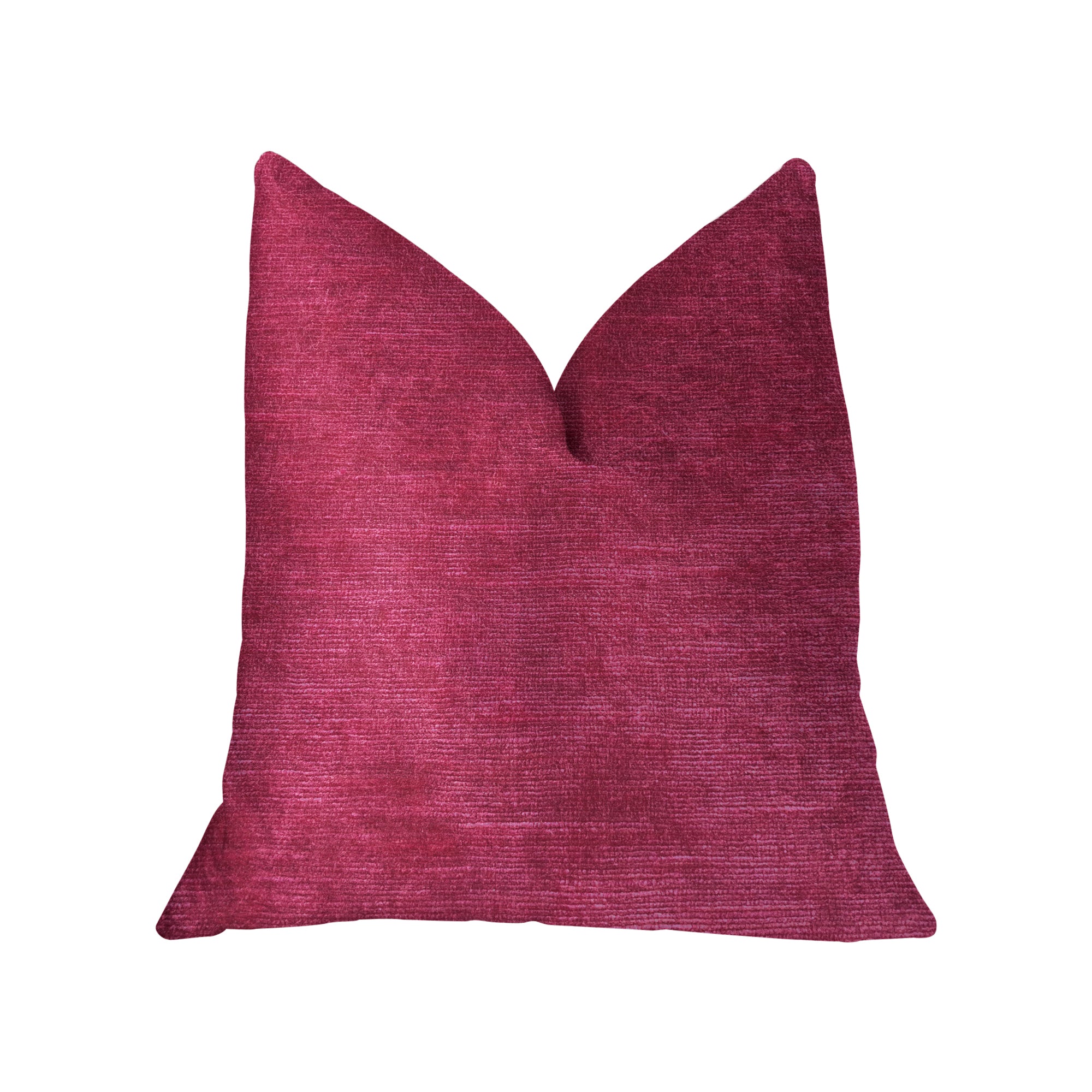 Lady Fuschia Pink Luxury Throw Pillow showcasing vibrant color and elegant design with invisible zipper.