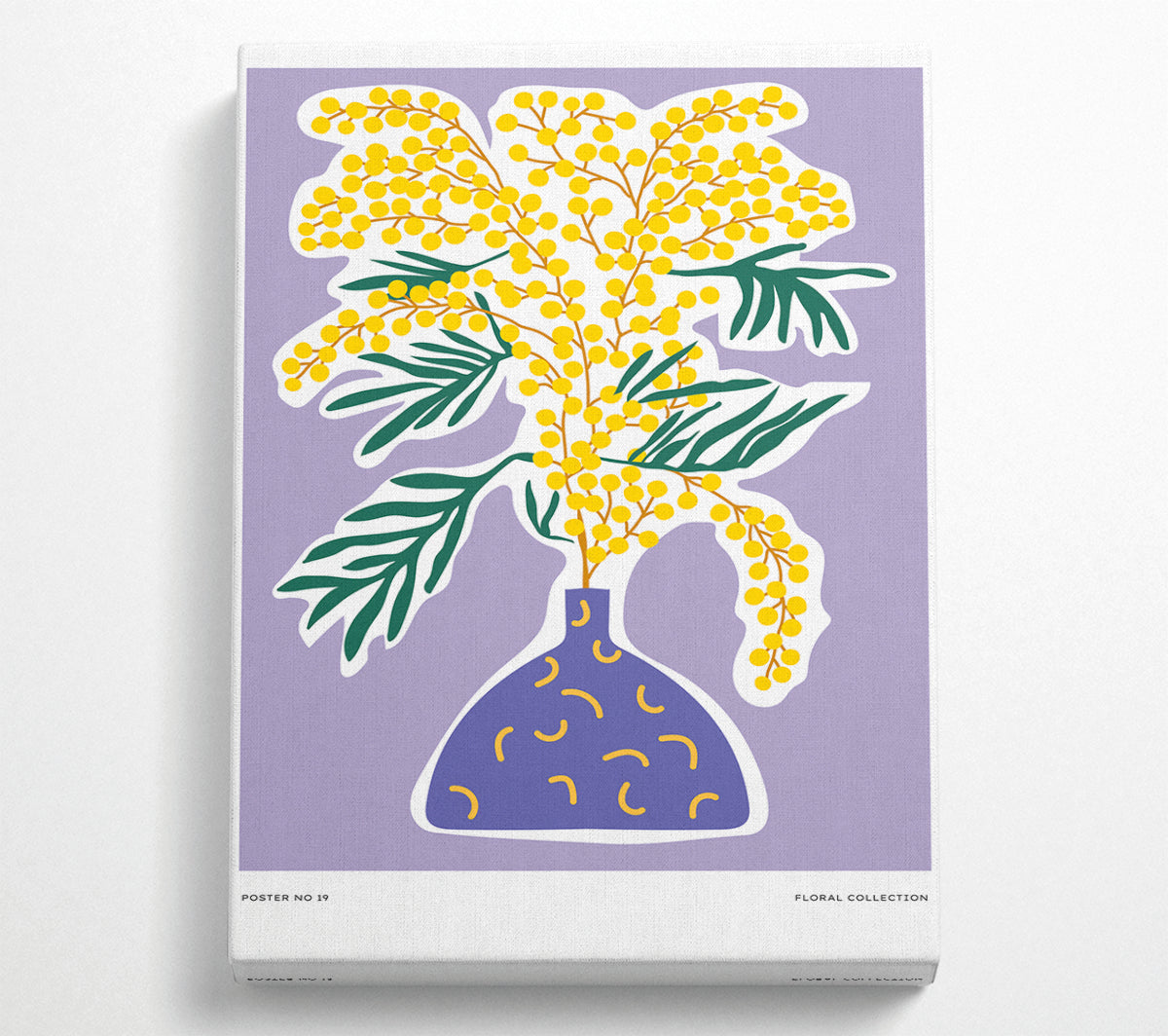 Lavender On Flowers canvas print mounted on a box frame, showcasing vibrant lavender floral design.