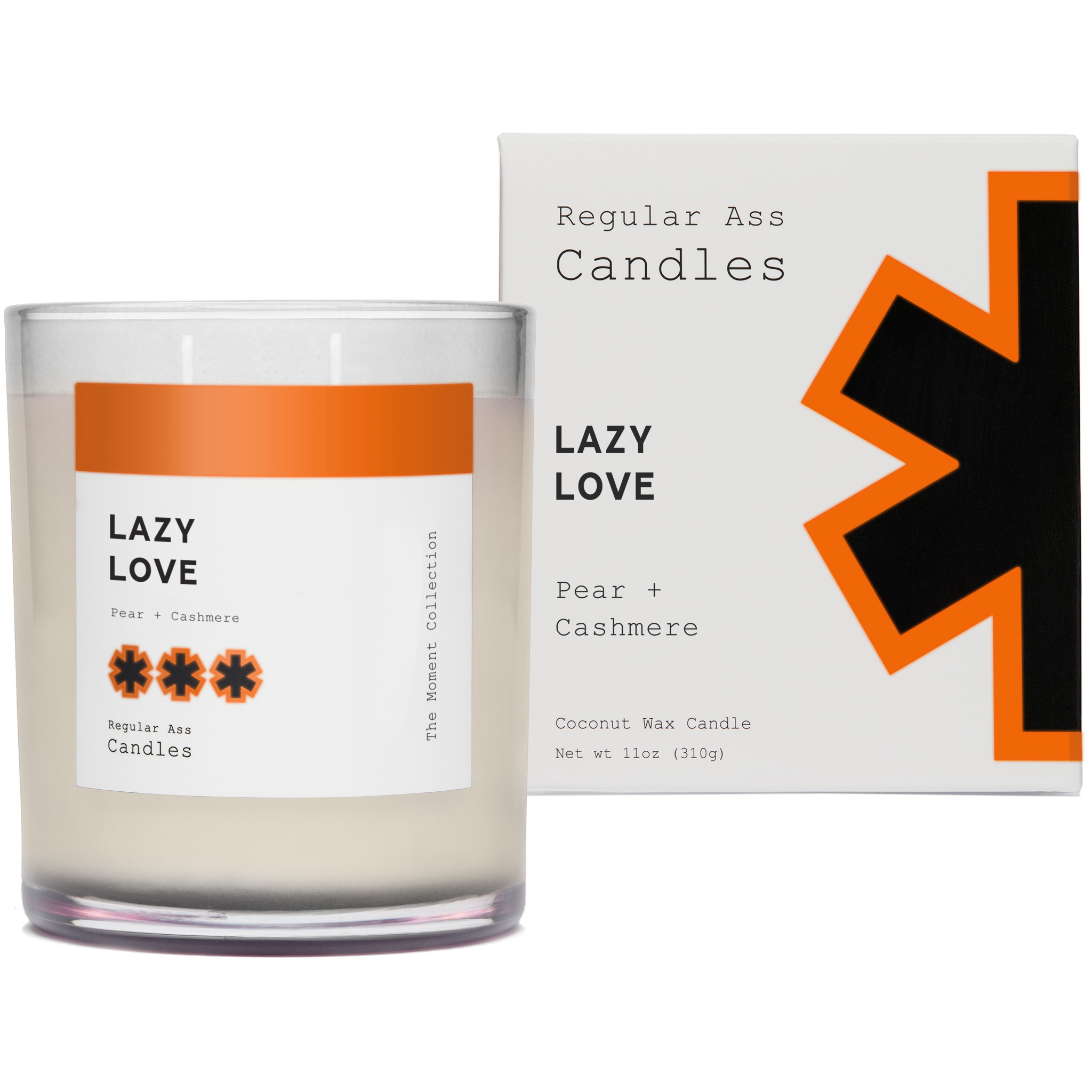 Lazy Love Pear + Cashmere 11oz Candle in a reusable jar, showcasing its eco-friendly design and inviting aroma.