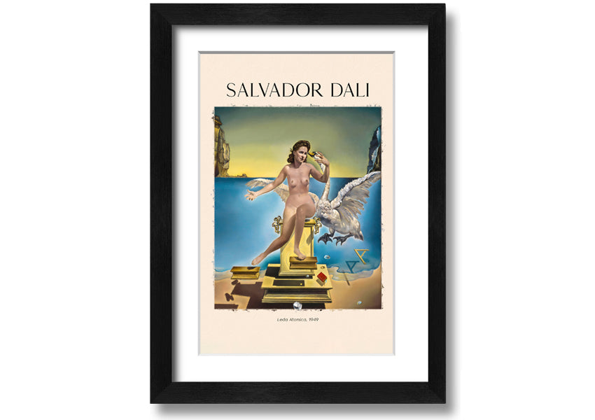 Leda Atomica, 1949 by Salvador Dali, a vibrant canvas print mounted on a 44mm box frame, showcasing surrealistic imagery.