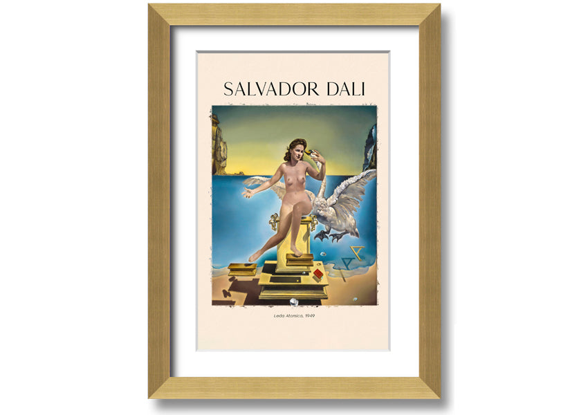 Leda Atomica, 1949 by Salvador Dali, a vibrant canvas print mounted on a 44mm box frame, showcasing surrealistic imagery.