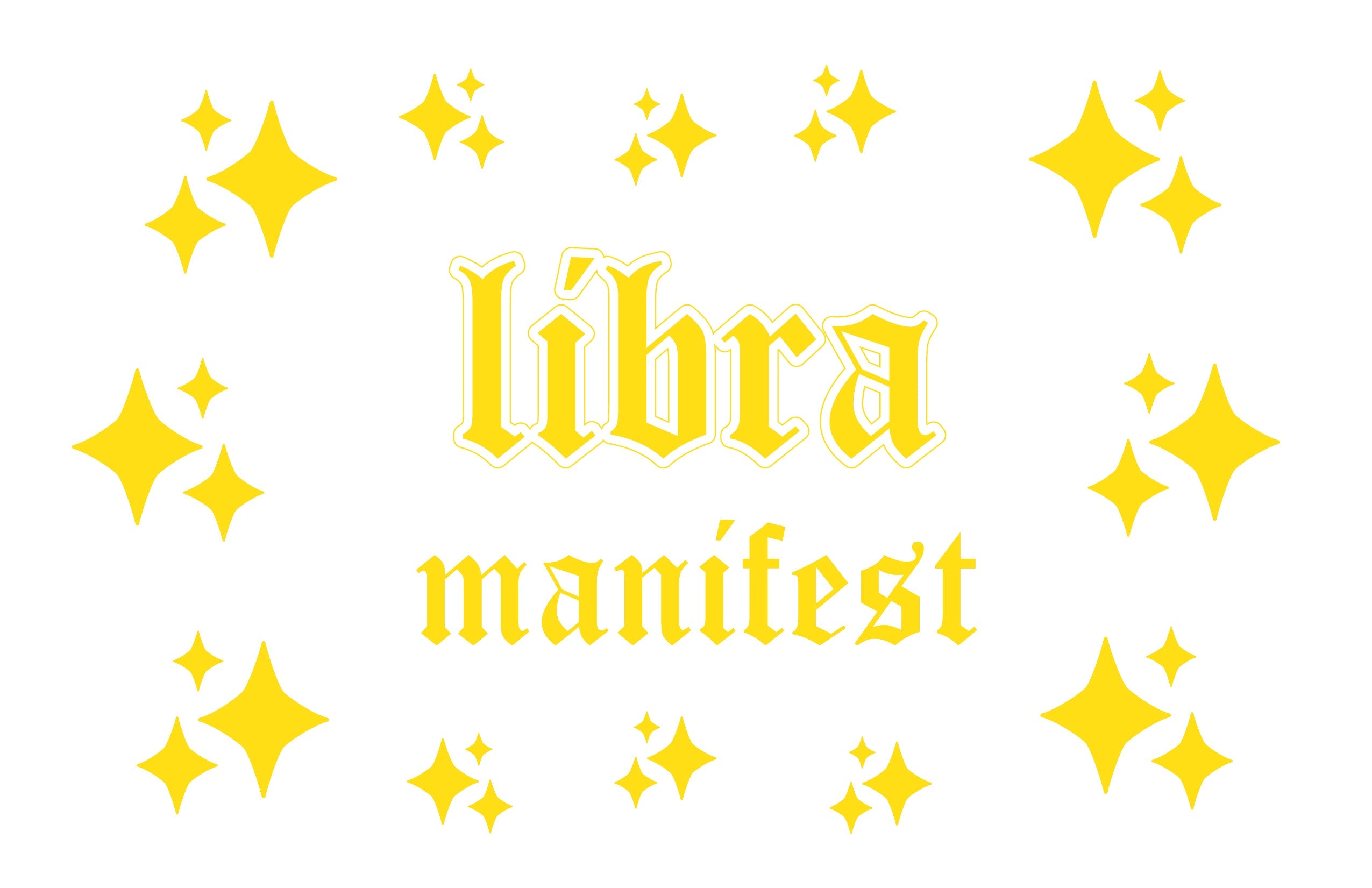 A collection of 14 Libra Horoscope wall decal stickers on an 11x17 sheet, featuring elegant designs that embody Libra's peaceful energy.