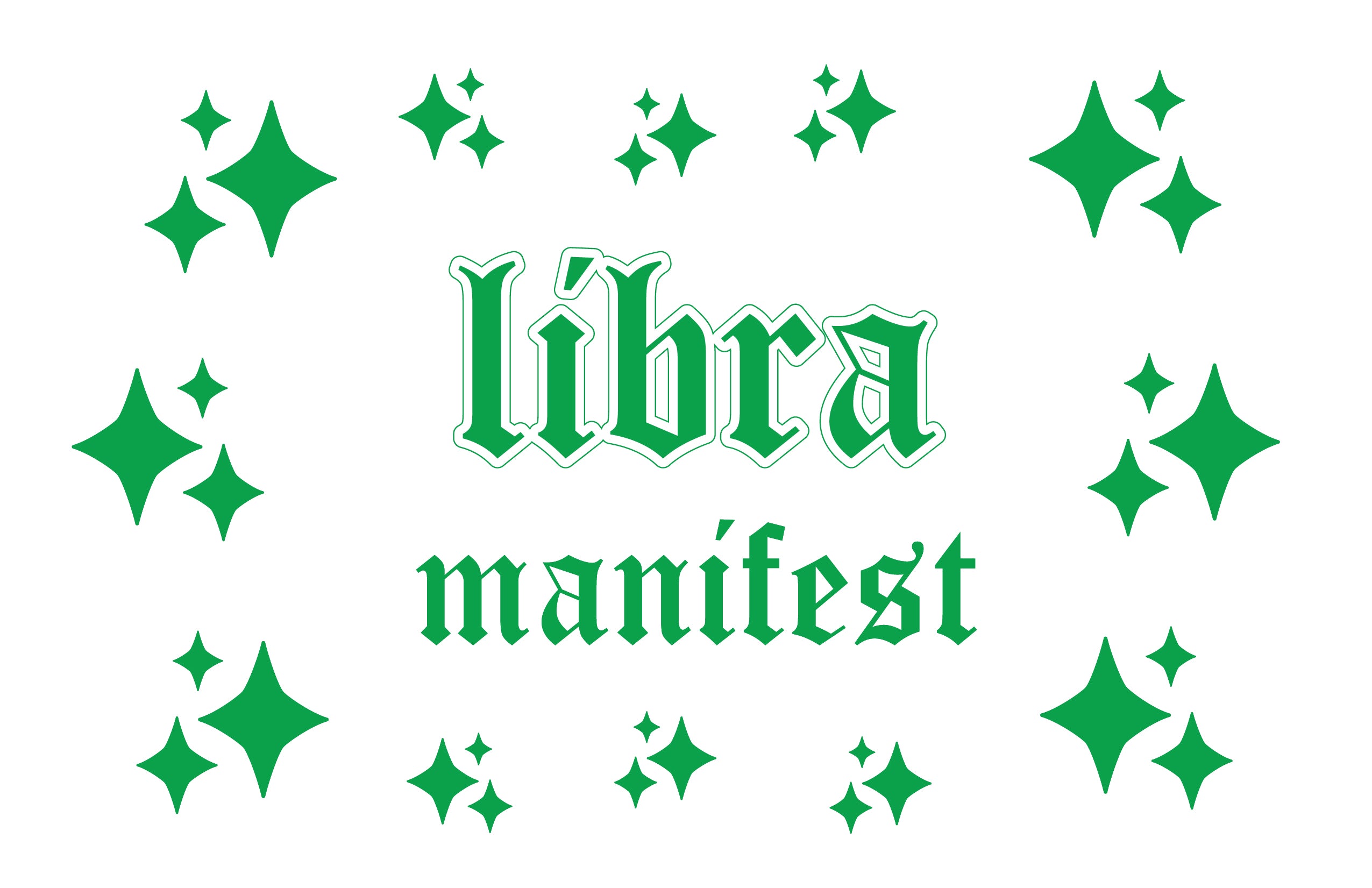 A collection of 14 Libra Horoscope wall decal stickers on an 11x17 sheet, featuring elegant designs that embody Libra's peaceful energy.