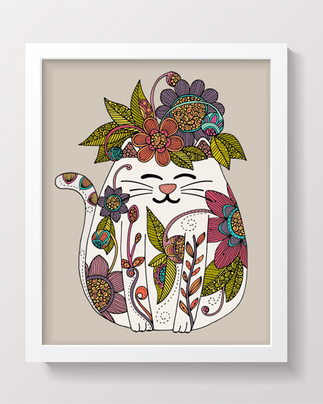 A colorful digital artwork of a cat named Lili, printed on heavy matte cardstock, showcasing vibrant hues and intricate details.