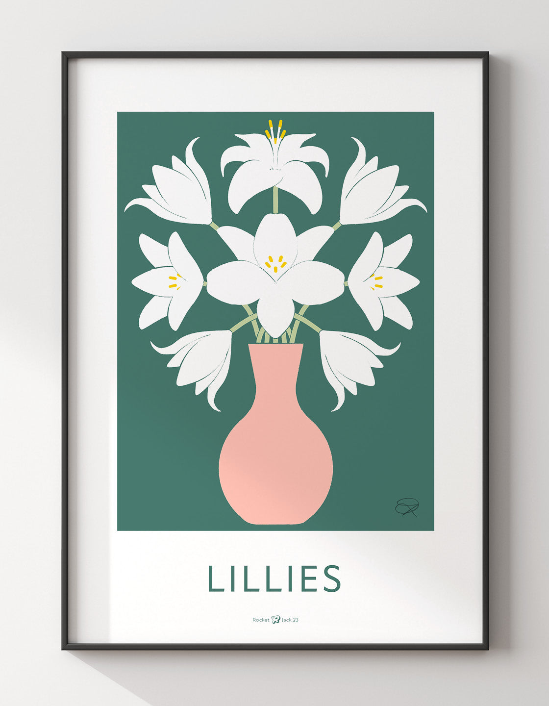 A beautiful vintage-inspired print of Lillies, showcasing vibrant colors and intricate details, perfect for home decor.