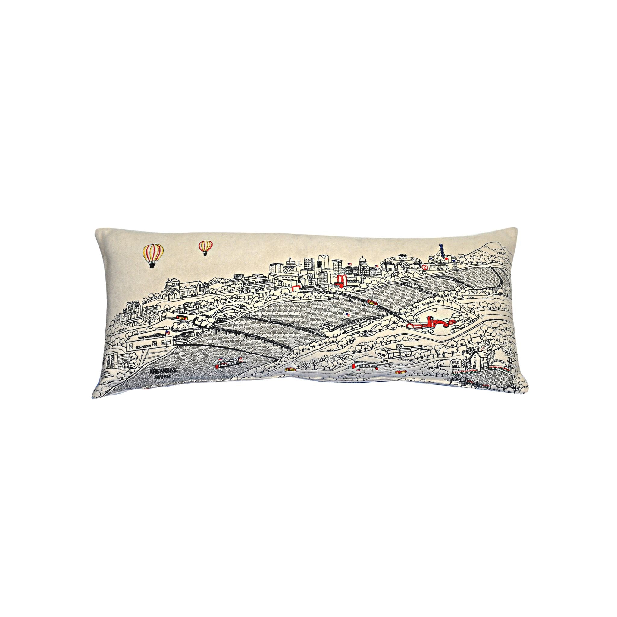 Little Rock Pillow featuring a red zipper, made of 80% wool and 20% nylon, with a plush polyfill insert.