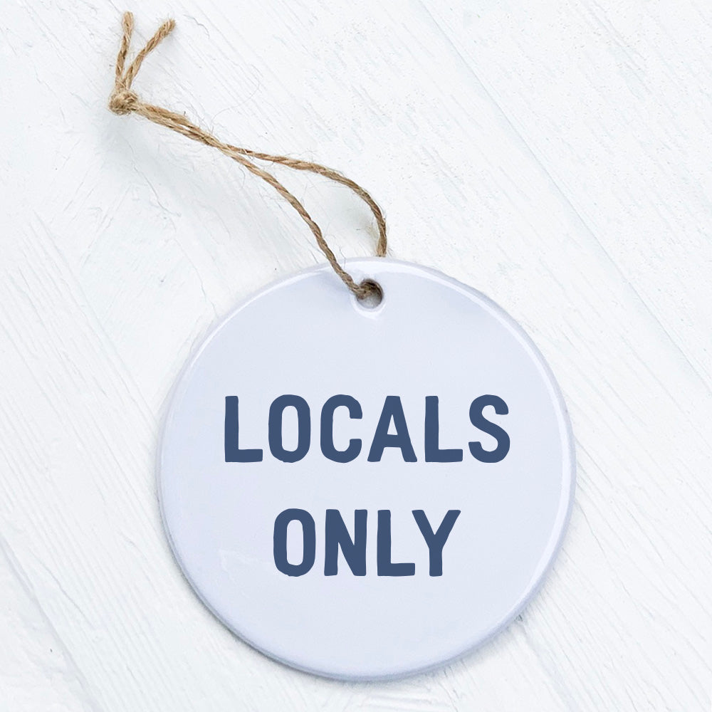 Locals Only porcelain ornament featuring original designs, perfect for gifting or decoration.