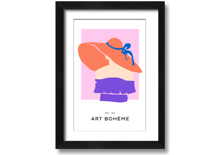 A stylish framed print of London Fashion, showcasing vibrant colors and intricate details, ready to hang on the wall.