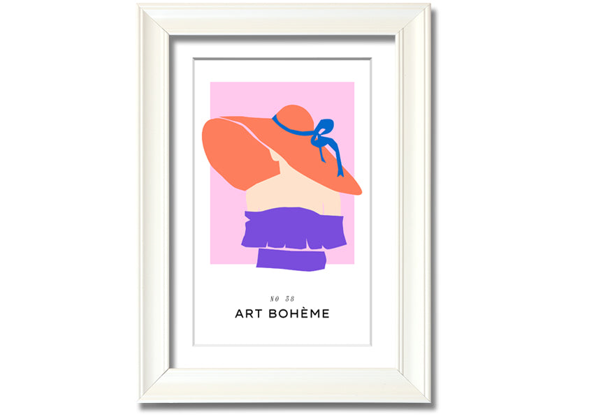 A stylish framed print of London Fashion, showcasing vibrant colors and intricate details, ready to hang on the wall.