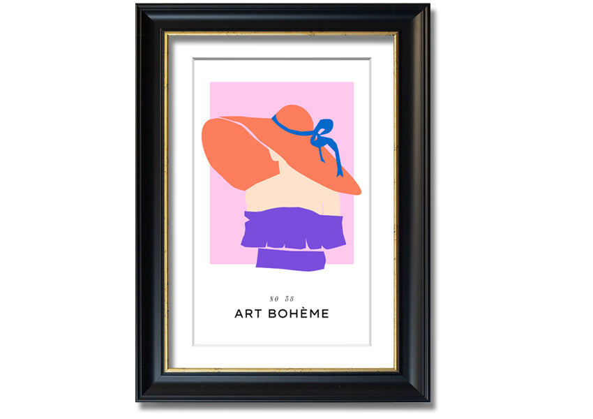 A stylish framed print of London Fashion, showcasing vibrant colors and intricate details, ready to hang on the wall.