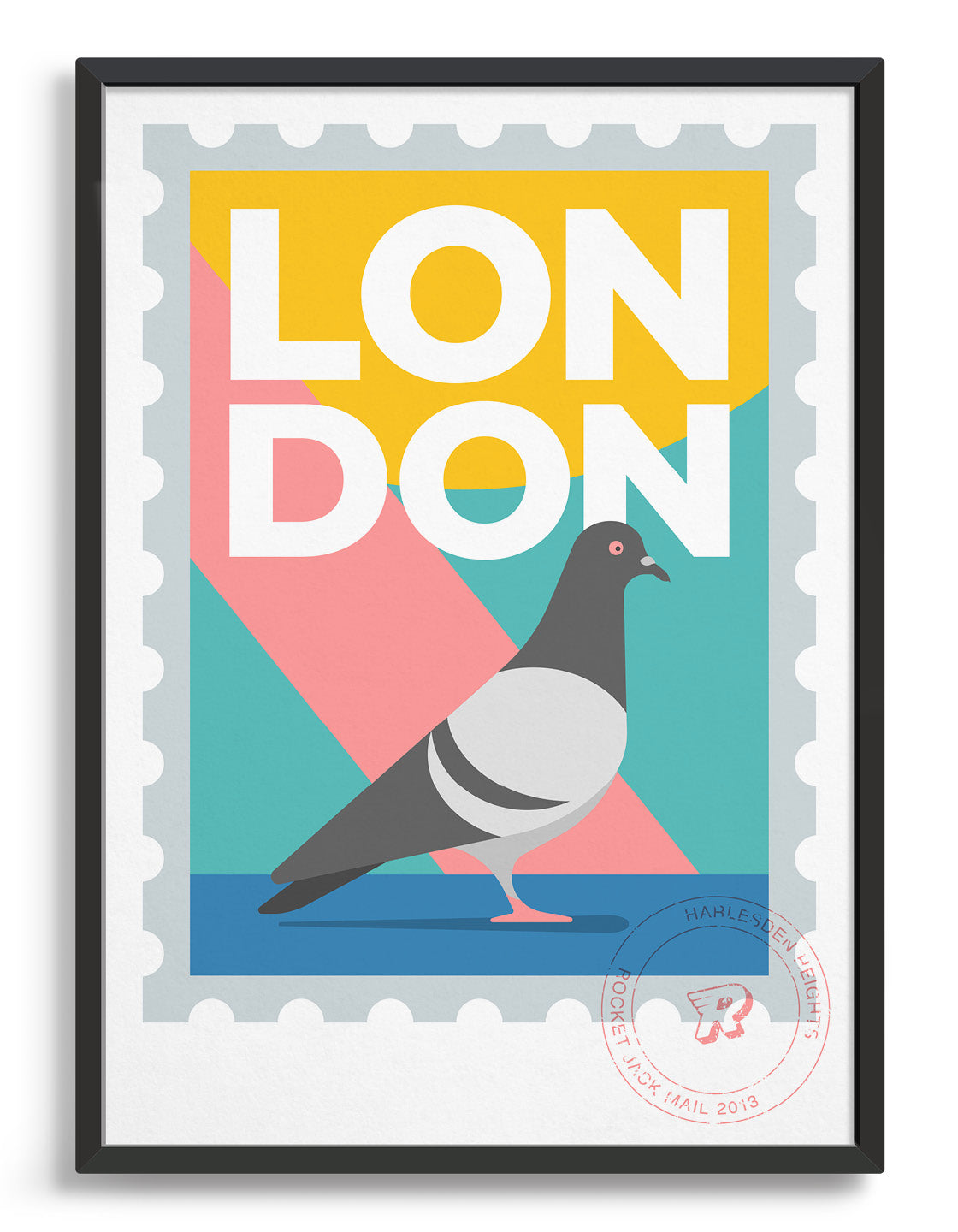 Customizable London city travel poster featuring iconic landmarks with space for personalized text.