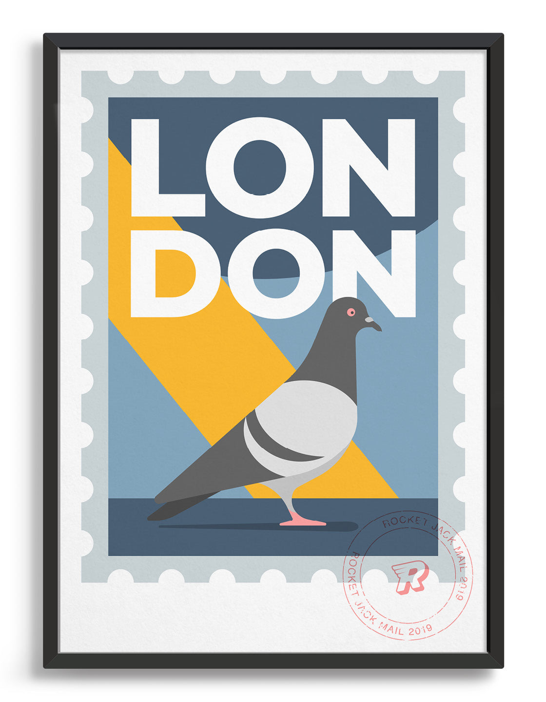 Customizable London city travel poster featuring iconic landmarks with space for personalized text.