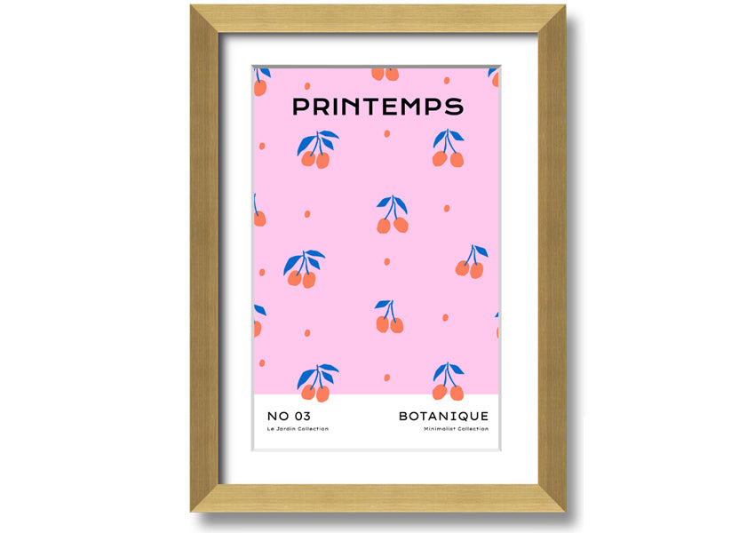 Lovely Cherries framed print showcasing vibrant cherries in a stylish frame, handmade in the UK.