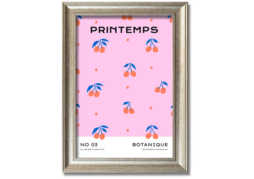 Lovely Cherries framed print showcasing vibrant cherries in a stylish frame, handmade in the UK.