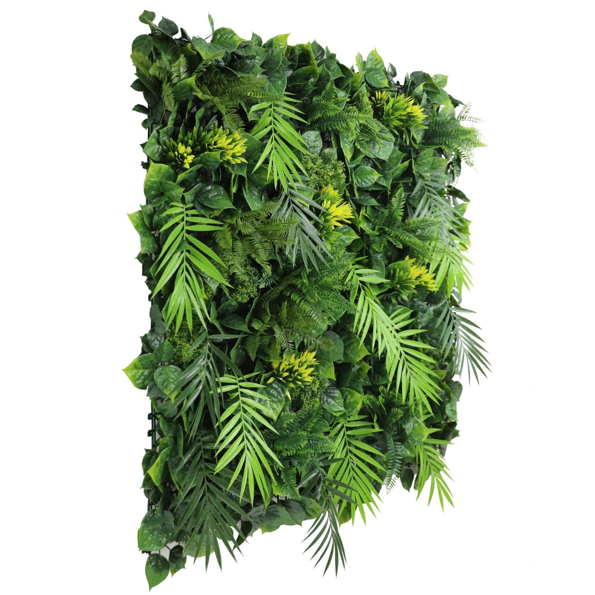 Luxury Hawaiian Sunrise Vertical Garden featuring lush ferns and vibrant flowers, designed for indoor and outdoor use.