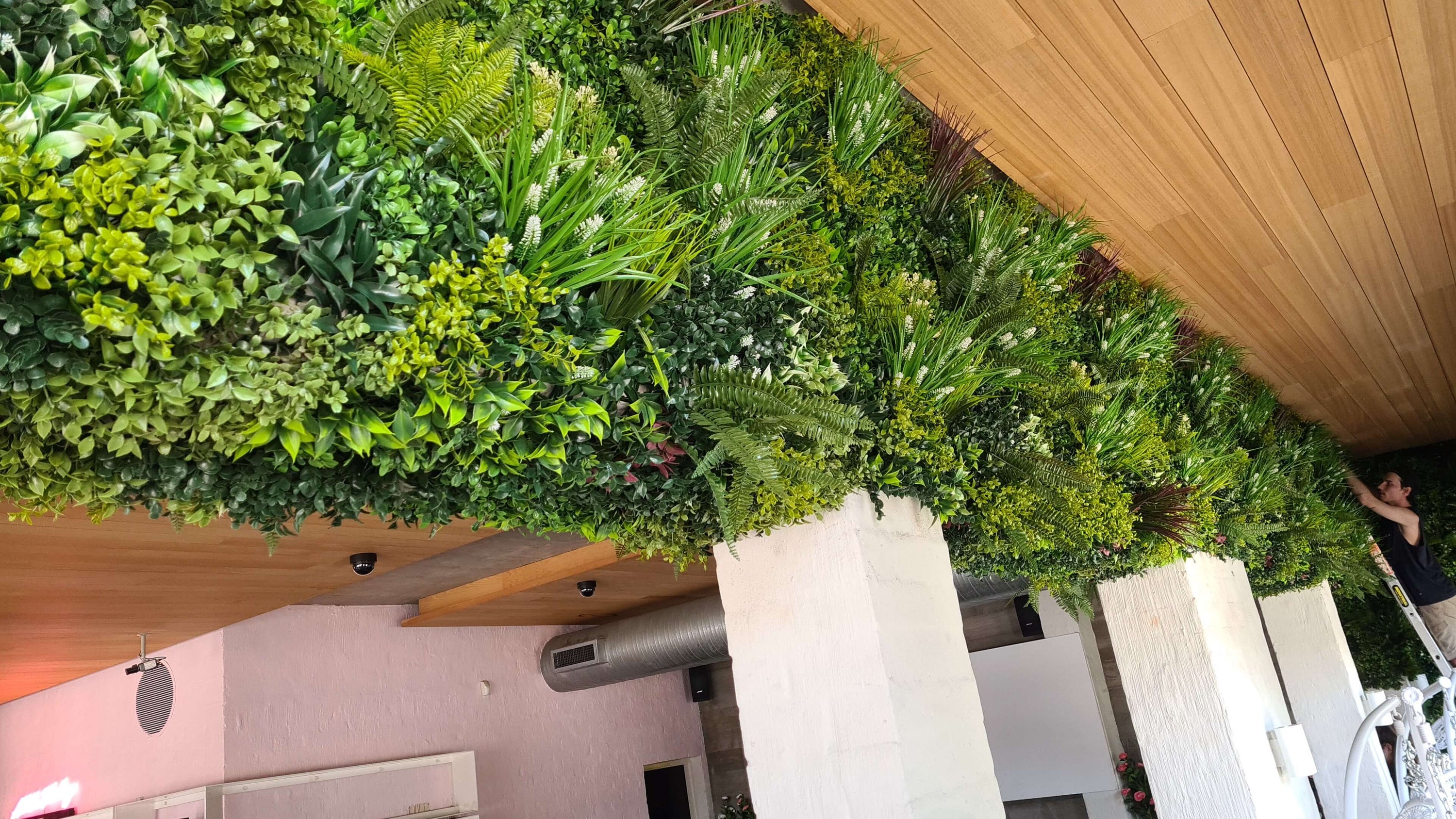 Luxury Lush Spring Vertical Garden featuring dense, lifelike evergreen foliage, perfect for indoor and outdoor use.