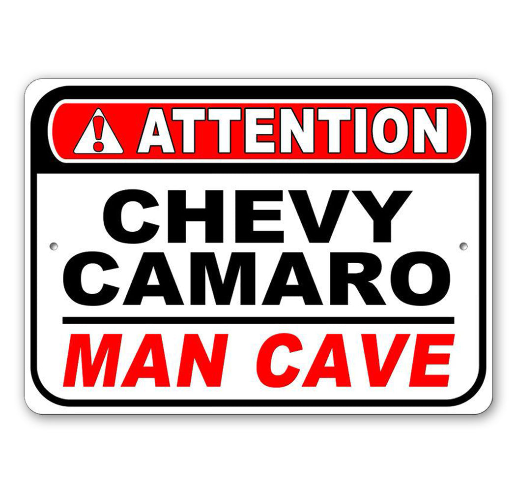 Customizable aluminum Man Cave Car Sign featuring various car brands, perfect for decorating garages and game rooms.