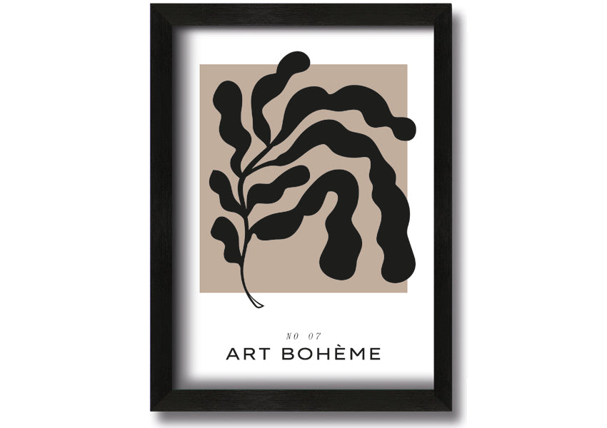 Matisse Style Plant framed print with vibrant colors and bold shapes, available in various frame colors, ready to hang.