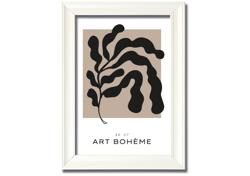 Matisse Style Plant framed print with vibrant colors and bold shapes, available in various frame colors, ready to hang.