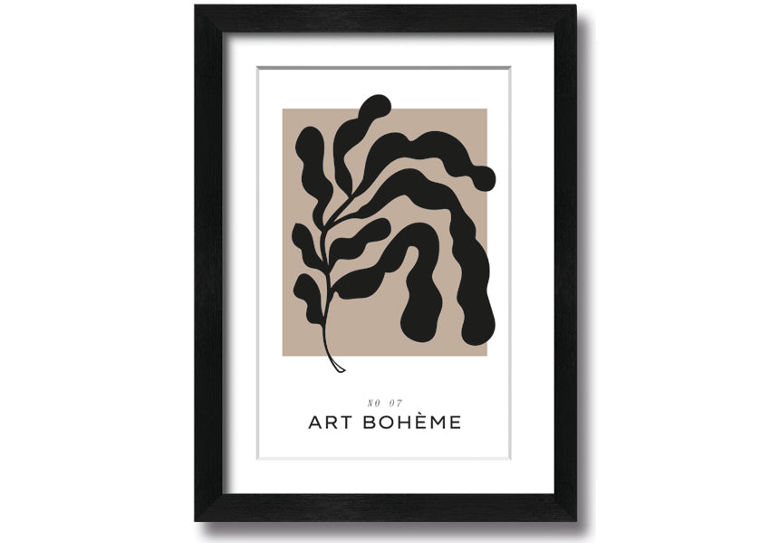 Matisse Style Plant framed print with vibrant colors and bold shapes, available in various frame colors, ready to hang.