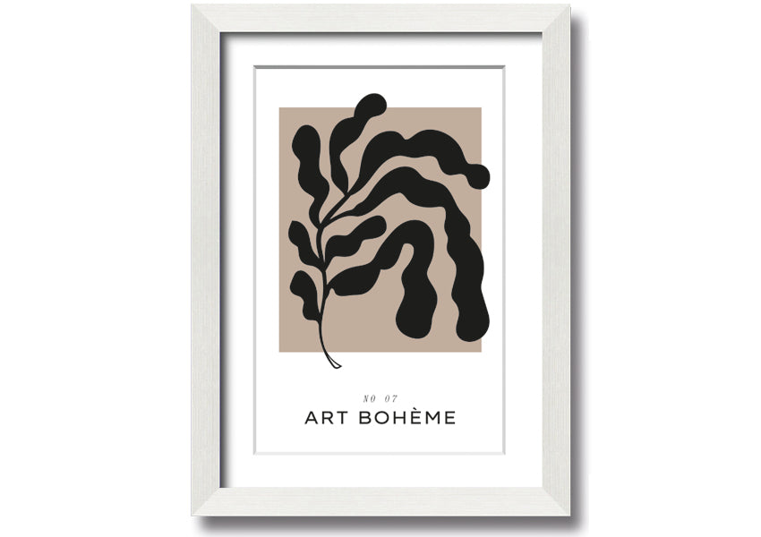 Matisse Style Plant framed print with vibrant colors and bold shapes, available in various frame colors, ready to hang.