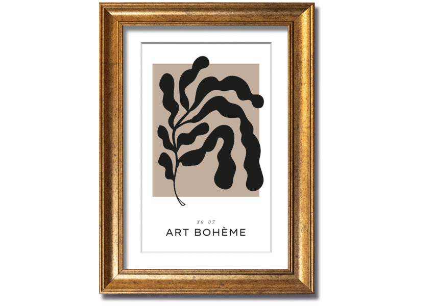 Matisse Style Plant framed print with vibrant colors and bold shapes, available in various frame colors, ready to hang.