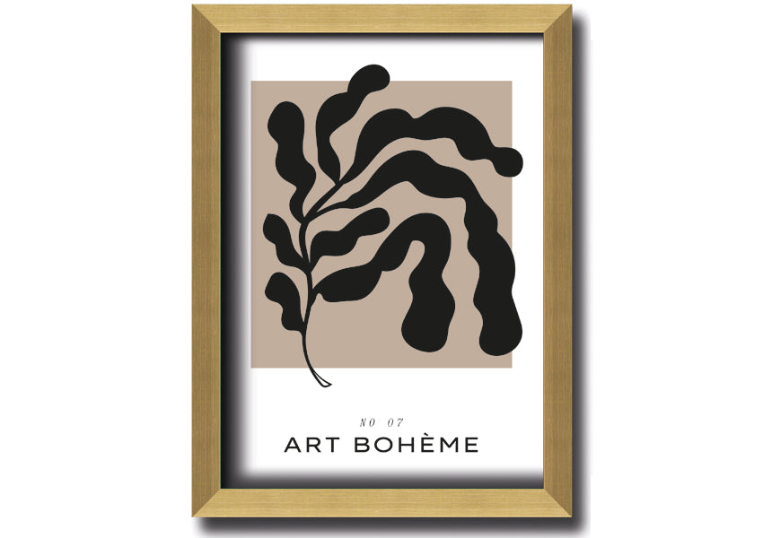 Matisse Style Plant framed print with vibrant colors and bold shapes, available in various frame colors, ready to hang.