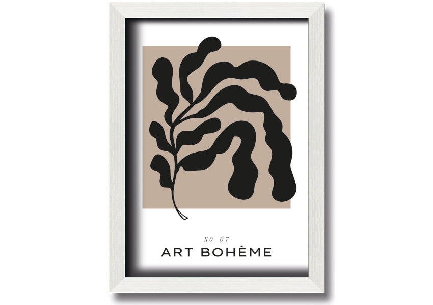 Matisse Style Plant framed print with vibrant colors and bold shapes, available in various frame colors, ready to hang.