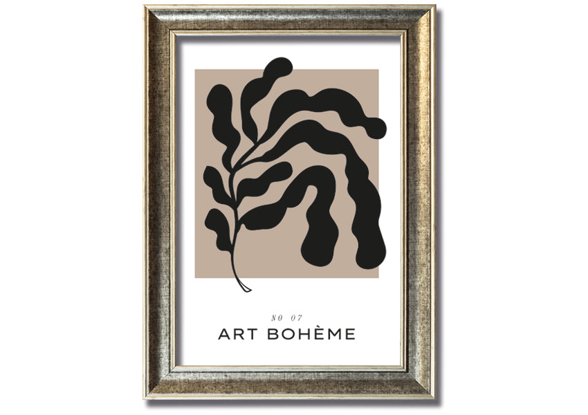 Matisse Style Plant framed print with vibrant colors and bold shapes, available in various frame colors, ready to hang.