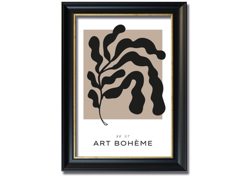 Matisse Style Plant framed print with vibrant colors and bold shapes, available in various frame colors, ready to hang.