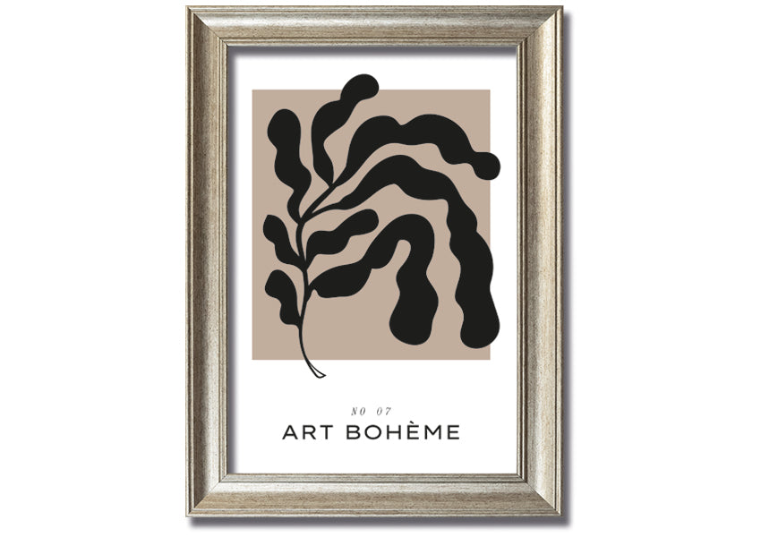 Matisse Style Plant framed print with vibrant colors and bold shapes, available in various frame colors, ready to hang.