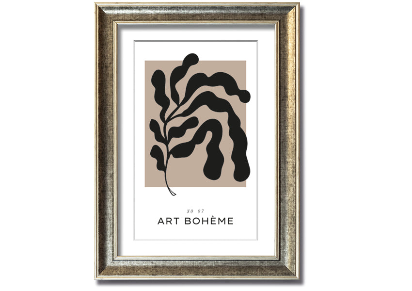 Matisse Style Plant framed print with vibrant colors and bold shapes, available in various frame colors, ready to hang.