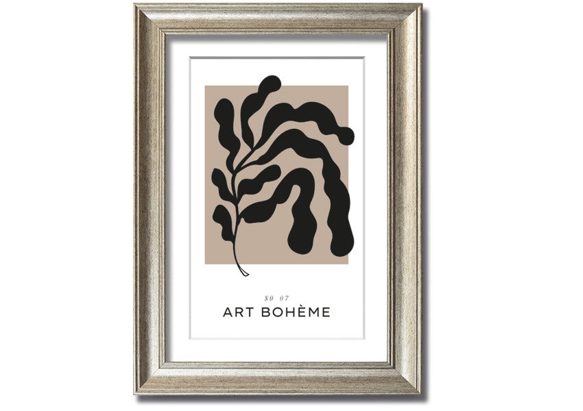 Matisse Style Plant framed print with vibrant colors and bold shapes, available in various frame colors, ready to hang.