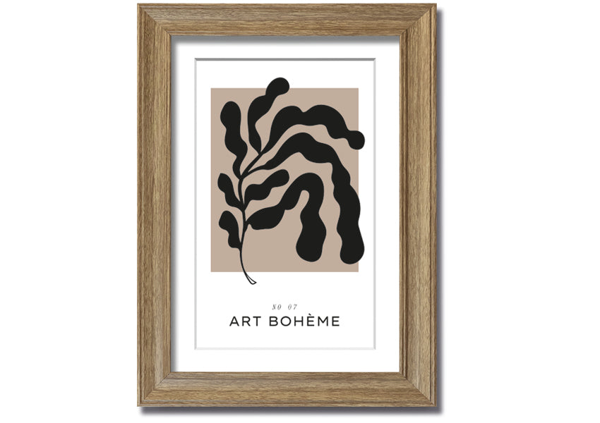 Matisse Style Plant framed print with vibrant colors and bold shapes, available in various frame colors, ready to hang.