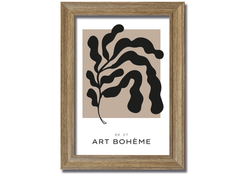 Matisse Style Plant framed print with vibrant colors and bold shapes, available in various frame colors, ready to hang.