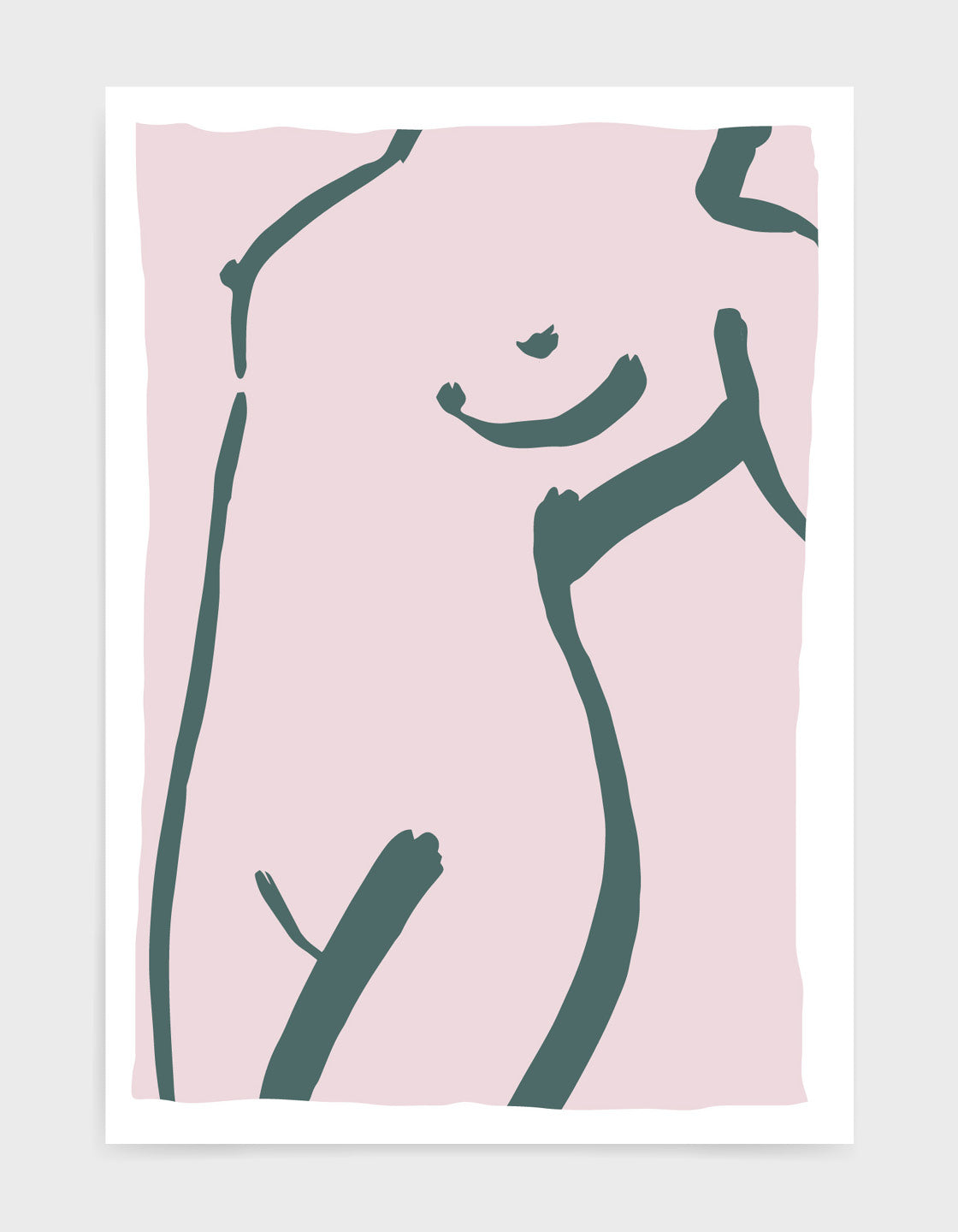 A minimalistic sketch of a naked woman, showcasing elegant lines and simplicity, perfect for modern home decor.